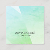 Elegante Pastel Green Geometric Consultant Quadratische Visitenkarte (Vorderseite)