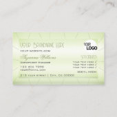Elegante Pastel Green mit Diamanten und Logo Chic Visitenkarte (Rückseite)