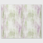 Elegante Pastel Green Pink Wasserfarbe Moderne Geschenkpapier (Flach)
