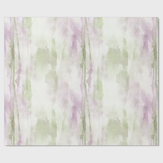 Elegante Pastel Green Pink Wasserfarbe Moderne Geschenkpapier (Flach)