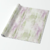 Elegante Pastel Green Pink Wasserfarbe Moderne Geschenkpapier (Ungerollt)