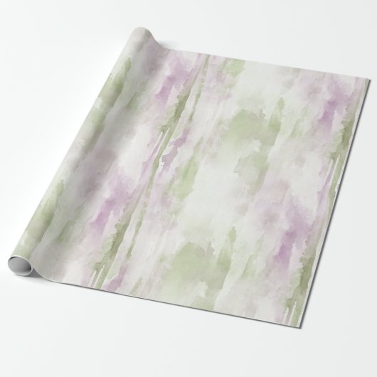 Elegante Pastel Green Pink Wasserfarbe Moderne Geschenkpapier (Ungerollt)