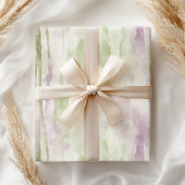 Elegante Pastel Green Pink Wasserfarbe Moderne Geschenkpapier