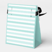 Elegante Pastel Green Polka Dots Stripes Bevorzugu Geschenkschachtel (Rückseite)