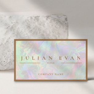 Elegante Pastel Holographic Aura Beauty Visitenkarte