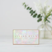 Elegante Pastel Holographic Aura Beauty Visitenkarte (Stehend Vorderseite)