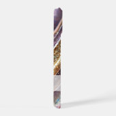 Elegante Pastel Lila Blue Pink Silver Glitzer iPhone 15 Hülle (Rechte Seite)