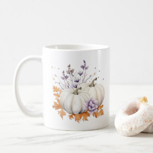 Elegante Pastel Lila Lavender Orange Pumpkin Fall Kaffeetasse