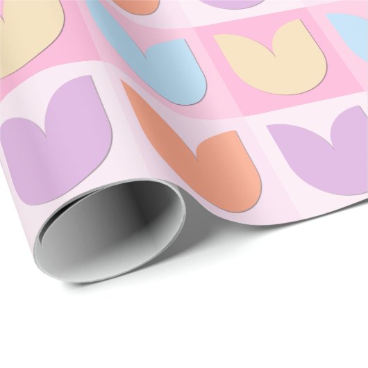 Elegante Pastel Lila Orange Yellow Tulips Geschenkpapier (Rolleneckpunkt)