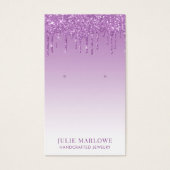 Elegante Pastel Lila Violet Glitzer Tropfen (Vorderseite)