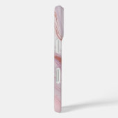 Elegante Pastel Marble & Rose Gold Glitzer Case-Mate iPhone Hülle (Rückseite / Rechts)