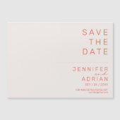 Elegante Pastel Minimal Horizontal Save the Date Magnetkarte (Vorderseite)