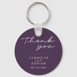 Elegante Pastel Minimal Lila Hochzeit Schlüsselanh Schlüsselanhänger