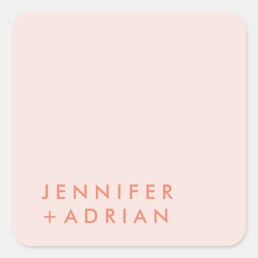 Elegante Pastel Minimal Moderner Aufkleber auf dem (Vorderseite)