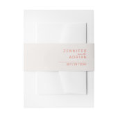 Elegante Pastel Minimal Weiß und Rot Moderne Einladungsbanderole (Vorderseite Beispiel)