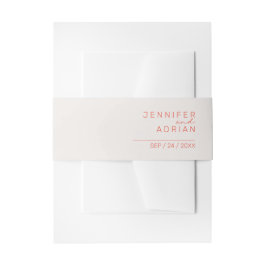 Elegante Pastel Minimal Weiß und Rot Moderne Einladungsbanderole