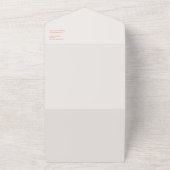 Elegante Pastel Minimal Weißes und Rotes Modernes All In One Einladung (Außenbereich)