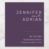 Elegante Pastel Minimal Weißes und Rotes Weinkelle Weinetikett (Einzelnes Label)