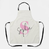 Elegante Pastel Mit Monogramm Schürze (Vorderseite)
