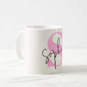 Elegante Pastel Monogram Coffee Tasse (Vorderseite Links)