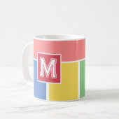 Elegante Pastel Monogram Morning Tasse (Vorderseite Links)