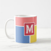 Elegante Pastel Monogram Morning Tasse (Links)