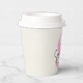 Elegante Pastel Monogram Personalisiert Paper Cups Pappbecher (Rechts)