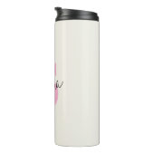 Elegante Pastel Monogram Thermal Tumbler Thermosbecher (Nach rechts gedreht)