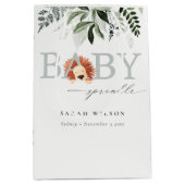 Elegante Pastel Niedlich Lion Foliage Baby Sprinkl Mittlere Geschenktüte (Vorderseite)