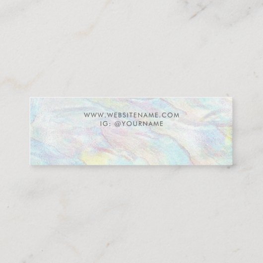 Elegante Pastel Opal Earring Display Mini Visitenkarte (Rückseite)