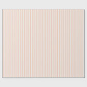 Elegante Pastel Orange Thin Stripes Geschenkpapier (Flach)