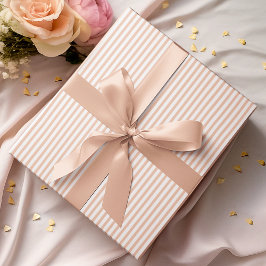 Elegante Pastel Orange Thin Stripes Geschenkpapier