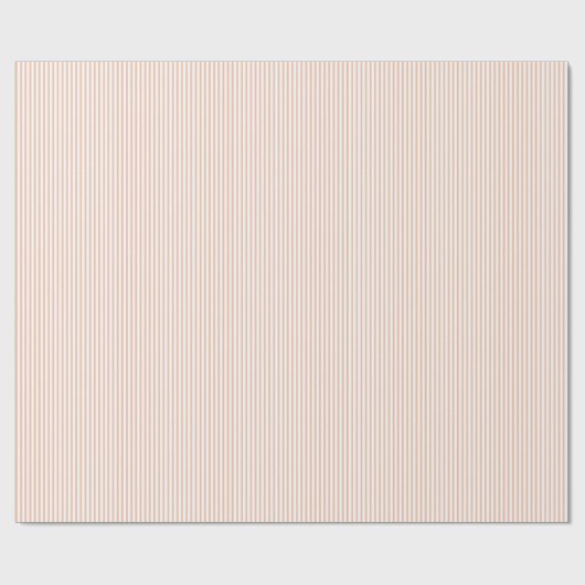 Elegante Pastel Orange Thin Stripes Geschenkpapier (Flach)