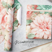 Elegante Pastel Peach Floral Wasserfarbe