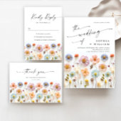 Elegante Pastel Pink Bohemische Wildblume Hochzeit Serviette