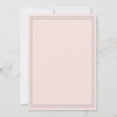 Elegante Pastel Pink Einladung (Rückseite)