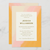 Elegante Pastel Pink Graduation Party Einladung (Vorne/Hinten)