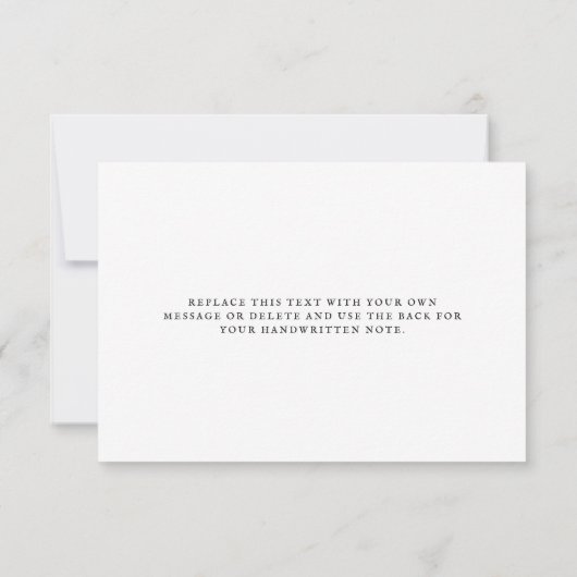 Elegante Pastel Pink-Kalligraphie-Skriptrahmen Dankeskarte (Rückseite)