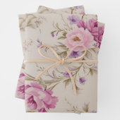 Elegante Pastel Pink & Lila Garden Blooms Geschenkpapier Set (Beispiel)