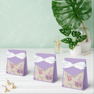 Elegante Pastel Pink & Lila Garden Blooms Geschenkschachtel