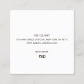 Elegante Pastel Pink Ombre Square Calling Card Telefonnummerkarte (Rückseite)