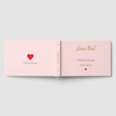Elegante Pastel Pink Rose Gold Hochzeiten Jahresta Gästebuch (Voll)