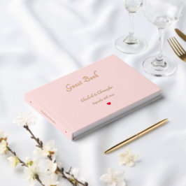 Elegante Pastel Pink Rose Gold Hochzeiten Jahresta Gästebuch