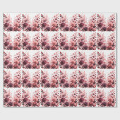 Elegante Pastel Pink Wedding Geschenkpapier (Flach)