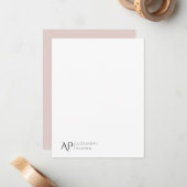 Elegante Pastel Rose Individuelle Name Persönlich Mitteilungskarte (Vorderseite/Rückseite Beispiel)