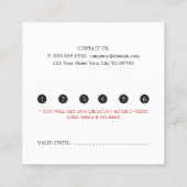 Elegante Pastel Rotes Herz Treuekarte (Rückseite)