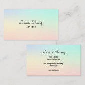 Elegante Pastel Shades Moderne Beruflich Visitenkarte (Vorne/Hinten)