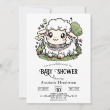 Elegante Pastel Sheep Baby Dusche