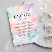 Elegante Pastel, sie ist auf Cloud Nine Brautparty Einladung