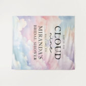 Elegante Pastel, sie ist auf Cloud Nine Brautparty Wandteppich (Vorderseite (Horizontal))